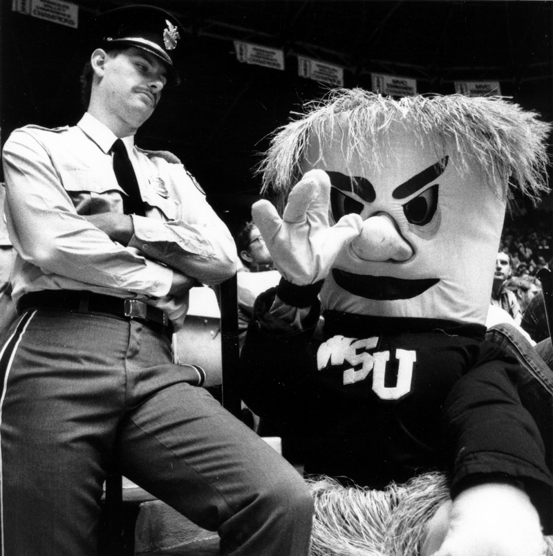 Illustration for article titled Wichita State's Mascot Has Been Creepy At Every Stage Of Its Evolution